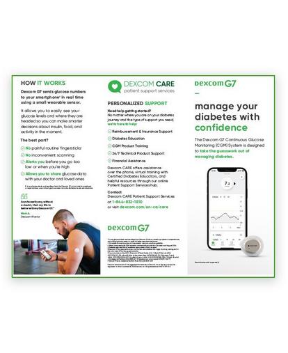 Dexcom G7 T1D Brochure (tri-fold)
